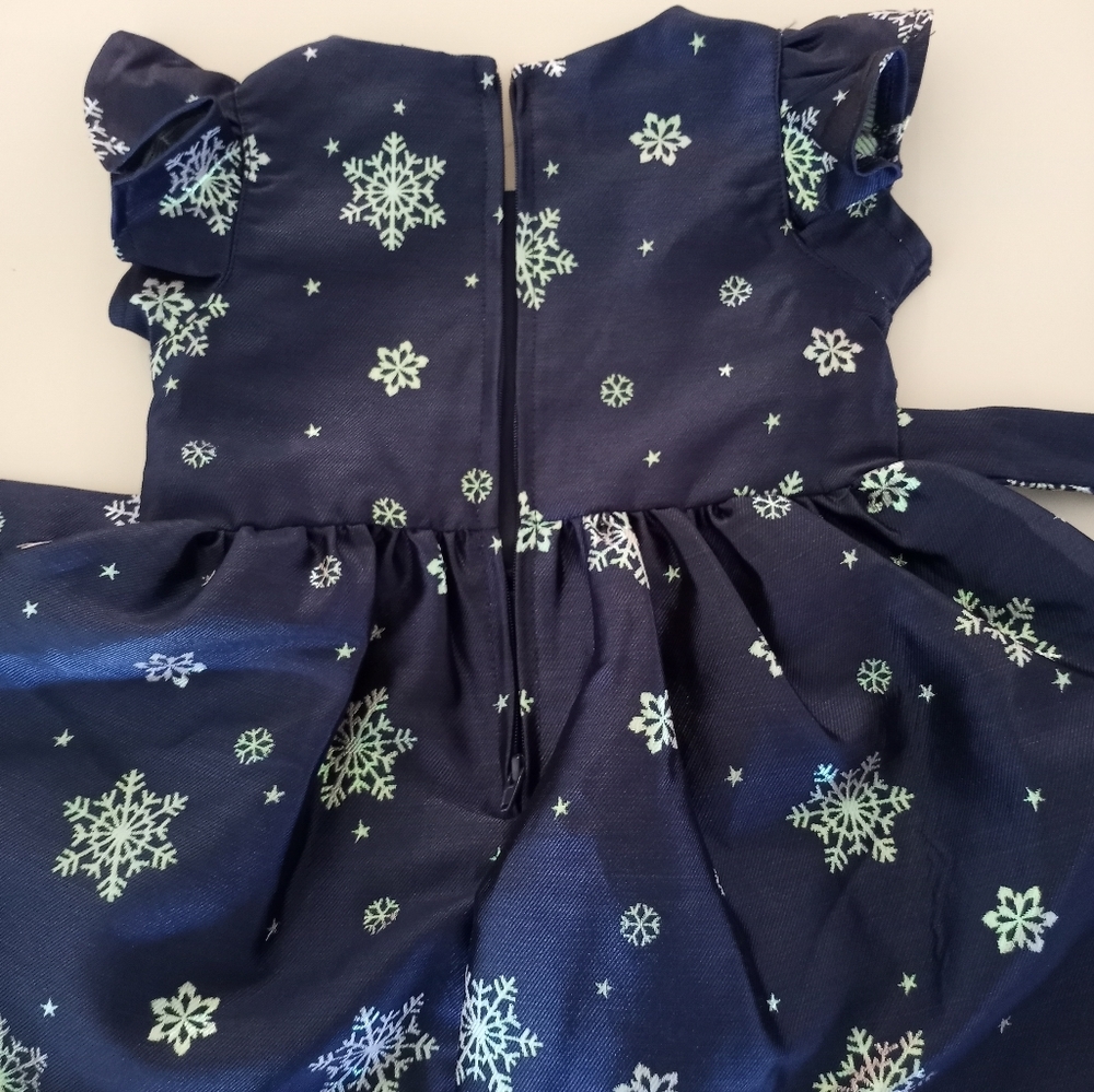 Bonnie Jean Snowflake Christmas Dress Toddler Girls Size 2T - Picture 6 of 14